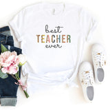 T-Shirt-Best Teacher Ever T-Shirt-S-White-Jack N Roy