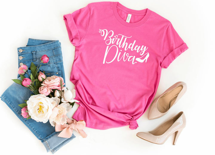 Shirts & Tops-Birthday Diva T-Shirt-S-Charity Pink-Jack N Roy