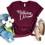 T-Shirt-Birthday Diva T-Shirt-S-Maroon-Jack N Roy