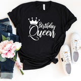 T-Shirt-Birthday Queen T-Shirt-S-Black-Jack N Roy