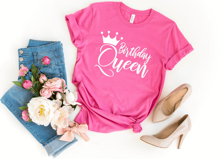 Shirts & Tops-Birthday Queen T-Shirt-S-Charity Pink-Jack N Roy