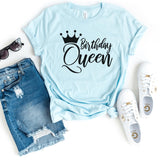 T-Shirt-Birthday Queen T-Shirt-S-Heather Ice Blue-Jack N Roy