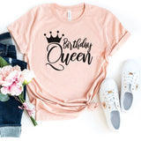 T-Shirt-Birthday Queen T-Shirt-S-Heather Peach-Jack N Roy