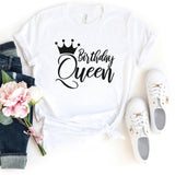 T-Shirt-Birthday Queen T-Shirt-S-White-Jack N Roy