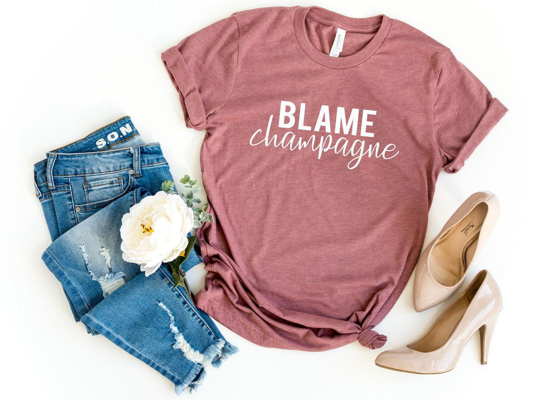 Shirts & Tops-Blame Champagne T-Shirt-S-Heather Mauve-Jack N Roy
