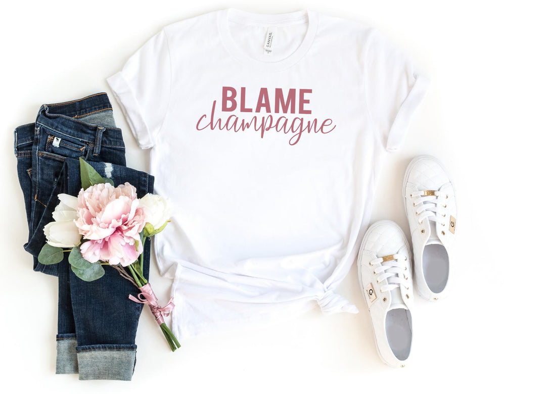 Shirts & Tops-Blame Champagne T-Shirt-S-White-Jack N Roy