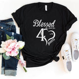 T-Shirt-Blessed For 40 Years T-Shirt-S-Black-Jack N Roy