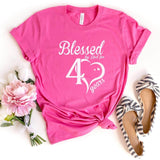 T-Shirt-Blessed For 40 Years T-Shirt-S-Charity Pink-Jack N Roy