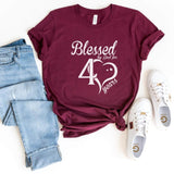 T-Shirt-Blessed For 40 Years T-Shirt-S-Maroon-Jack N Roy