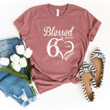 T-Shirt-Blessed For 60 Years T-Shirt-S-Heather Mauve-Jack N Roy