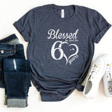 T-Shirt-Blessed For 60 Years T-Shirt-S-Heather Navy-Jack N Roy