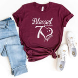 T-Shirt-Blessed For 70 Years T-Shirt-S-Maroon-Jack N Roy