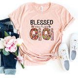 T-Shirt-Blessed Gigi (Paisley Design) T-Shirt-S-Heather Peach-Jack N Roy