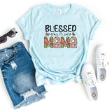 T-Shirt-Blessed Mama (Paisley Design) T-Shirt-S-Heather Ice Blue-Jack N Roy