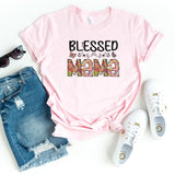 T-Shirt-Blessed Mama (Paisley Design) T-Shirt-S-Pink-Jack N Roy
