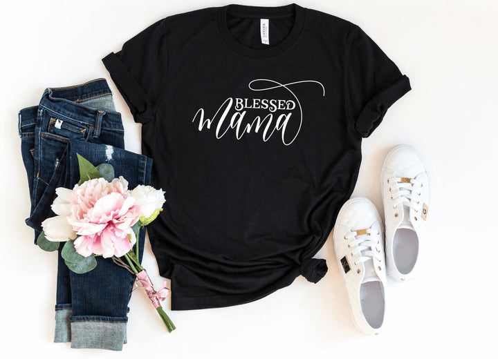 Shirts & Tops-Blessed Mama T-Shirt-S-Black-Jack N Roy