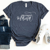 T-Shirt-Blessed Mama T-Shirt-S-Heather Navy-Jack N Roy