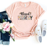 T-Shirt-Blessed Nanny (Paisley Design) T-Shirt-S-Heather Peach-Jack N Roy