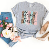 T-Shirt-Blessed Teacher T-Shirt-S-Athletic Heather-Jack N Roy