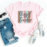 T-Shirt-Blessed Teacher T-Shirt-S-Pink-Jack N Roy