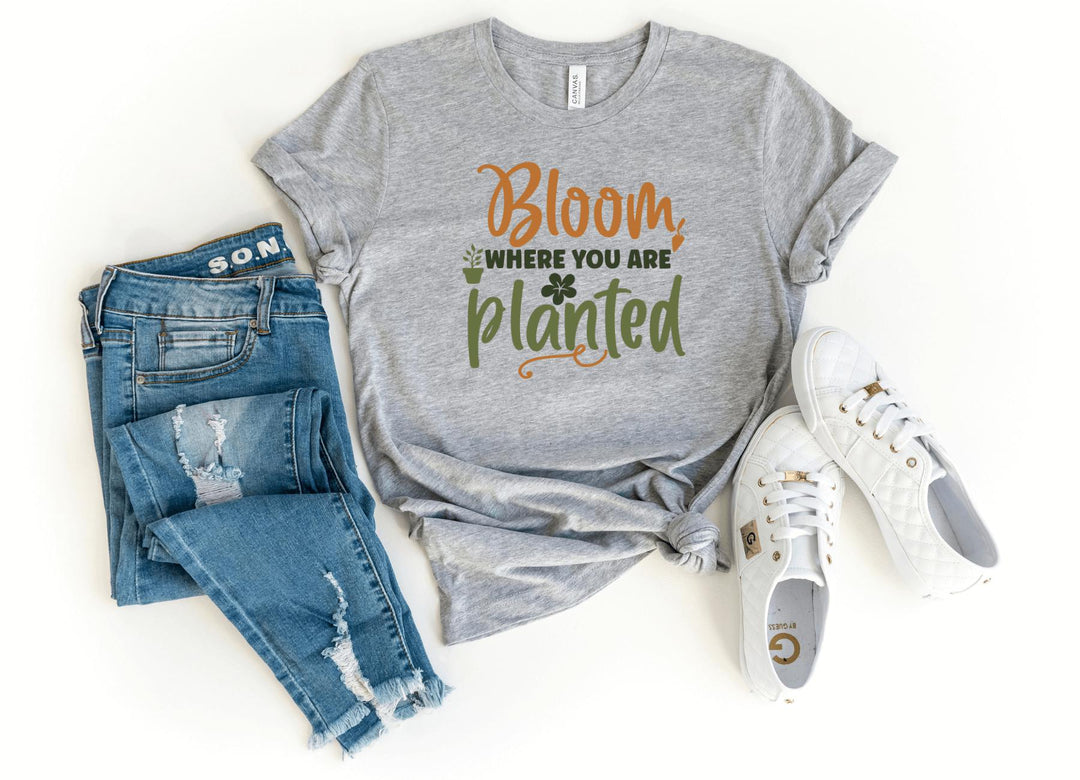 Shirts & Tops-Bloom Where You're Planted T-Shirt-S-Athletic Heather-Jack N Roy