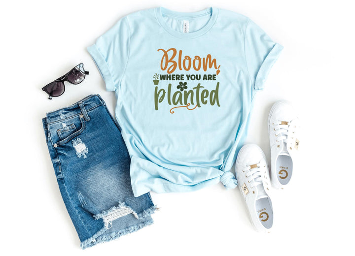 Shirts & Tops-Bloom Where You're Planted T-Shirt-S-Heather Ice Blue-Jack N Roy