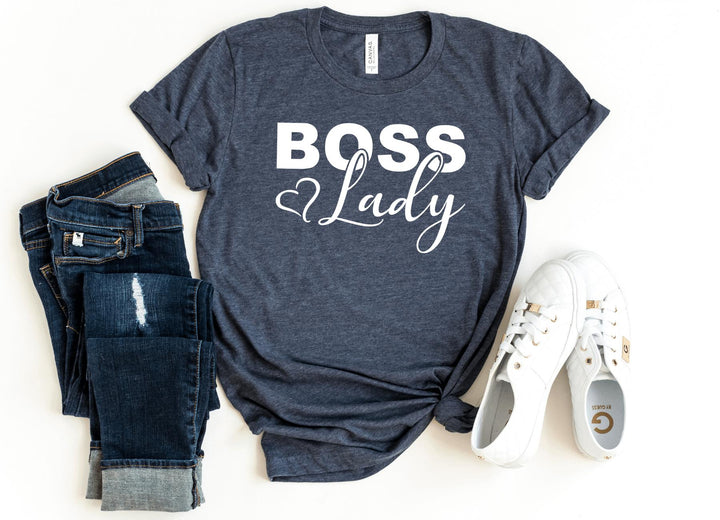 Shirts & Tops-Boss Lady T-Shirt-S-Heather Navy-Jack N Roy