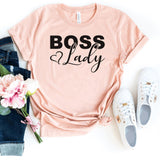 T-Shirt-Boss Lady T-Shirt-S-Heather Peach-Jack N Roy