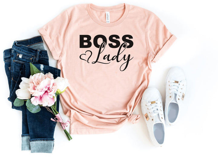 Shirts & Tops-Boss Lady T-Shirt-S-Heather Peach-Jack N Roy