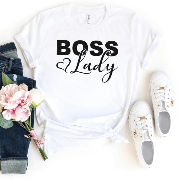 T-Shirt-Boss Lady T-Shirt-S-White-Jack N Roy