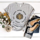 T-Shirt-Cheetah Print Pumpkin T-Shirt-S-Athletic Heather-Jack N Roy