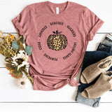 T-Shirt-Cheetah Print Pumpkin T-Shirt-S-Heather Mauve-Jack N Roy