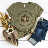 T-Shirt-Cheetah Print Pumpkin T-Shirt-S-Heather Olive-Jack N Roy
