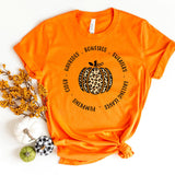 T-Shirt-Cheetah Print Pumpkin T-Shirt-S-Orange-Jack N Roy