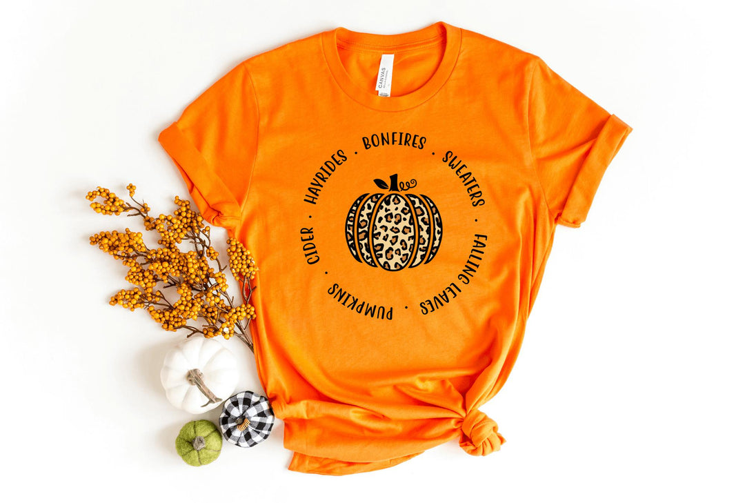 Shirts & Tops-Cheetah Print Pumpkin T-Shirt-S-Orange-Jack N Roy