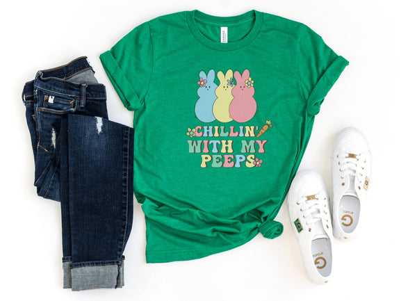 T-Shirt-Chillin' With My Peeps T-Shirt-S-Heather Kelly-Jack N Roy
