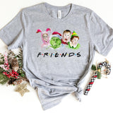 T-Shirt-Christmas Favorite Friends T-Shirt-S-Athletic Heather-Jack N Roy