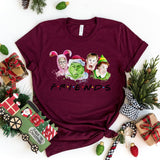 T-Shirt-Christmas Favorite Friends T-Shirt-S-Maroon-Jack N Roy