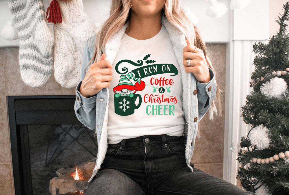 Shirts & Tops-Coffee & Christmas Cheer T-Shirt-Jack N Roy
