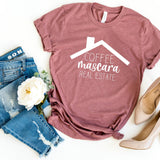 T-Shirt-Coffee, Mascara, Real Estate T-Shirt-S-Heather Mauve-Jack N Roy
