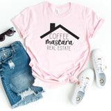 T-Shirt-Coffee, Mascara, Real Estate T-Shirt-S-Pink-Jack N Roy
