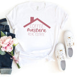 T-Shirt-Coffee, Mascara, Real Estate T-Shirt-S-White-Jack N Roy