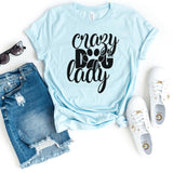 T-Shirt-Crazy Dog Lady T-Shirt-S-Heather Ice Blue-Jack N Roy