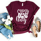 T-Shirt-Crazy Dog Lady T-Shirt-S-Maroon-Jack N Roy