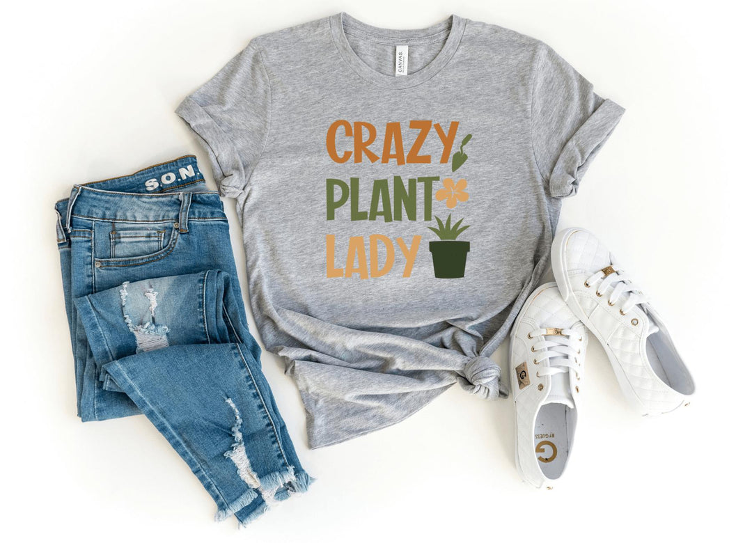 Shirts & Tops-Crazy Plant Lady T-Shirt-S-Athletic Heather-Jack N Roy