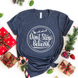 T-Shirt-Don't Stop Believin' T-Shirt-S-Heather Navy-Jack N Roy