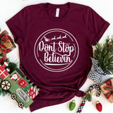 T-Shirt-Don't Stop Believin' T-Shirt-S-Maroon-Jack N Roy