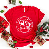 T-Shirt-Don't Stop Believin' T-Shirt-S-Red-Jack N Roy