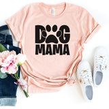 T-Shirt-Dog Mama T-Shirt-S-Heather Peach-Jack N Roy