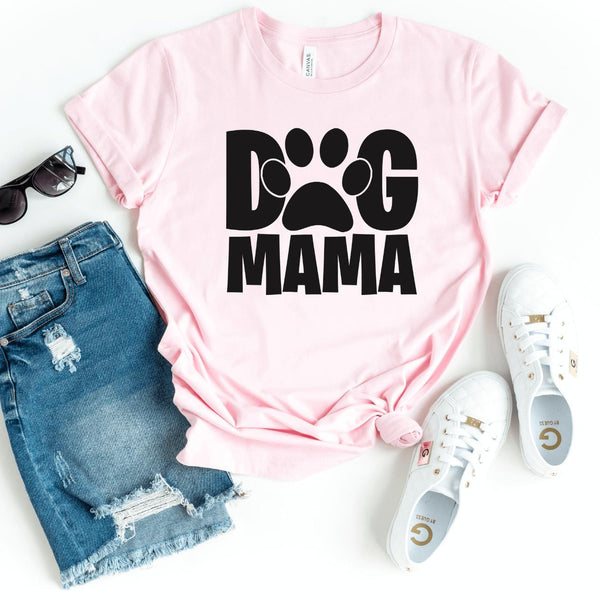 T-Shirt-Dog Mama T-Shirt-S-Pink-Jack N Roy